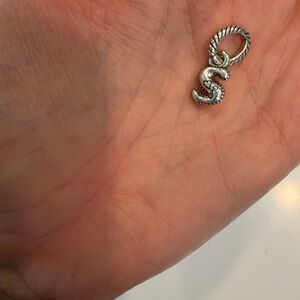 Brighton  Silver 'S' Initial Charm with Rope Bail